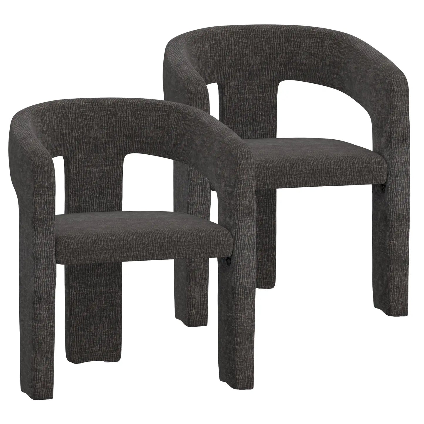 Amara Modern Dining Chair -Chenille Fabric - Set of 2