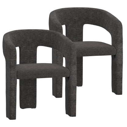 Amara Modern Dining Chair -Chenille Fabric - Set of 2