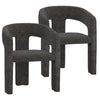 Amara Modern Dining Chair -Chenille Fabric - Set of 2