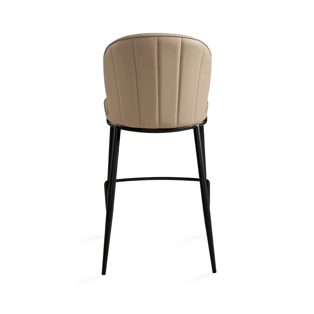 Angie Taupe Leather Counter Stool – Stylish Faux Leather