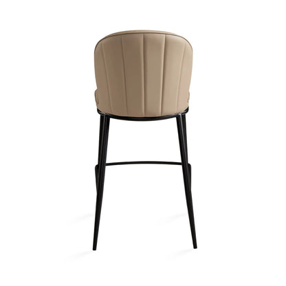 Angie Taupe Leather Counter Stool – Stylish Faux Leather