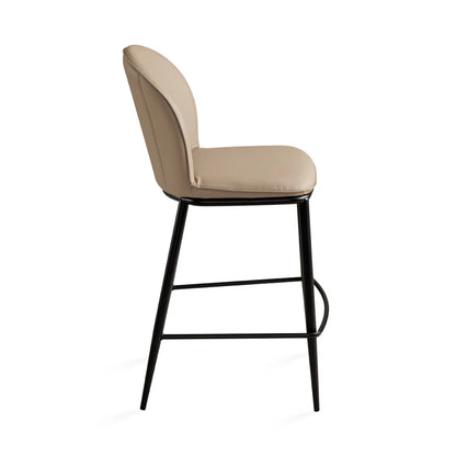 Angie Taupe Leather Counter Stool – Stylish Faux Leather