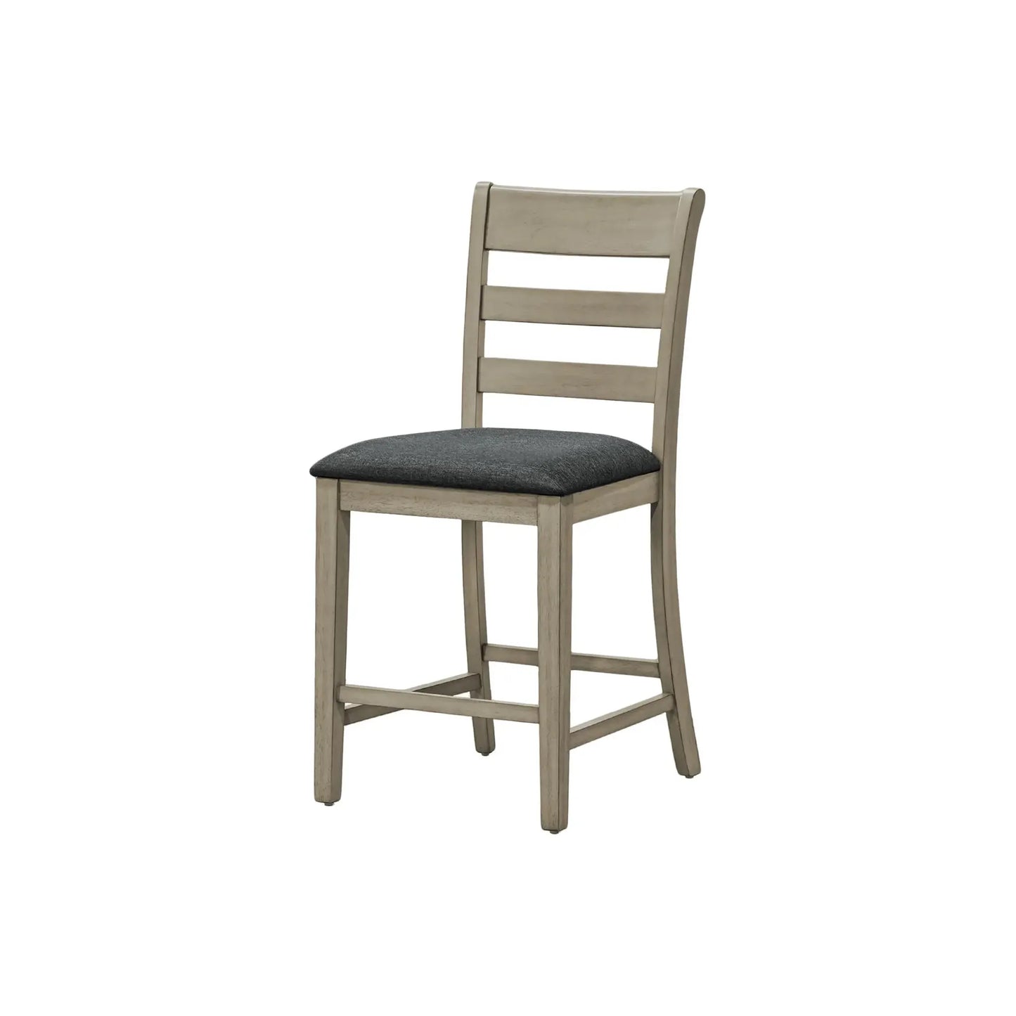 Antique Grey Counter Height Dining Chairs – Ladder Back -Set of 2