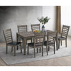 Wooden dining table set with six chairs 