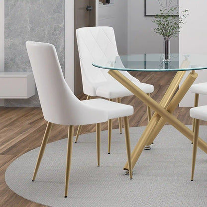 Antoine Modern Faux Leather Dining Chairs Set of 2