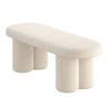Azoro Cream Boucle Bench – Plush Modern Upholstered Accent Seat
