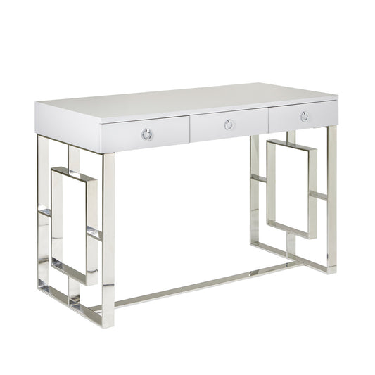 Baccarat Modern Writing Desk with Stainless Steel Frame