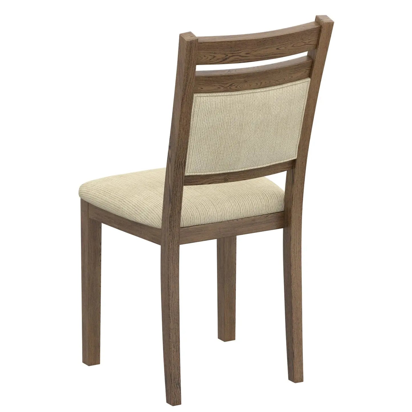 Conrad Modern Wood Dining Chairs Set of 2 – Beige Cushioned Upholstery