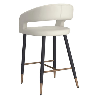 Crimson 26 Counter Stool, set of 2, in Beige and Black