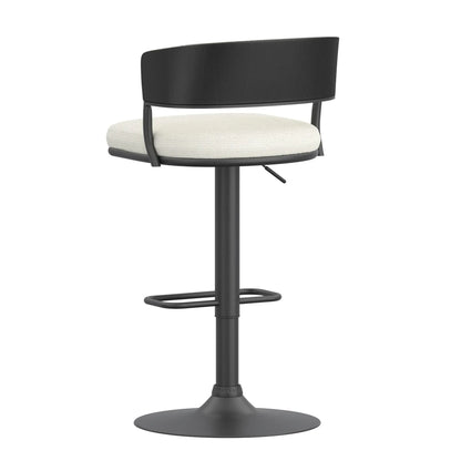 Kazan Adjustable Fabric Bar Stools Set of 2 – Water-Repellent