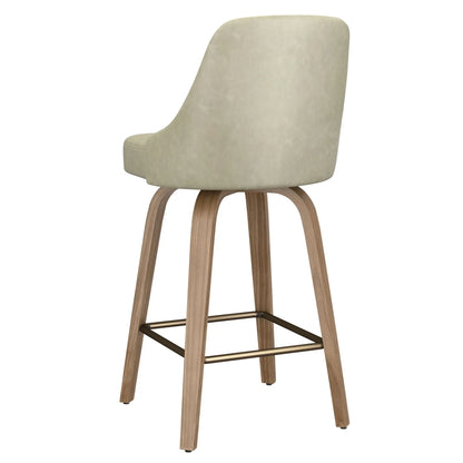 Oakley 26 Swivel Faux Leather Counter Stools - Set of 2