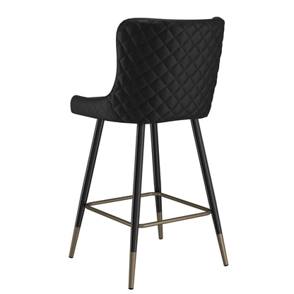 Xander 26 Black Faux Leather Counter Stools – Set of 2