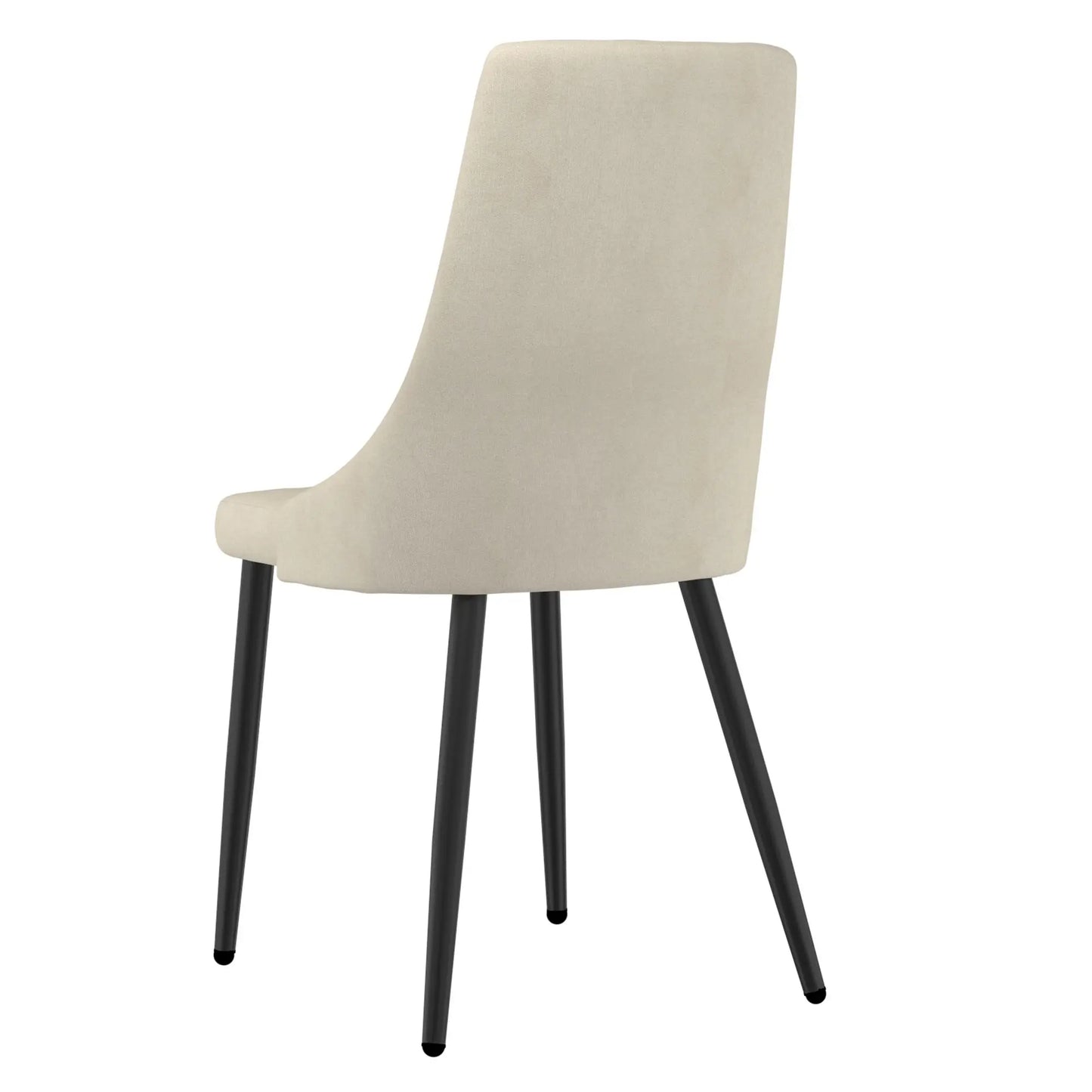Venice Mid‑Century Modern Dining Chairs – Set of  2 With Beige Fabric