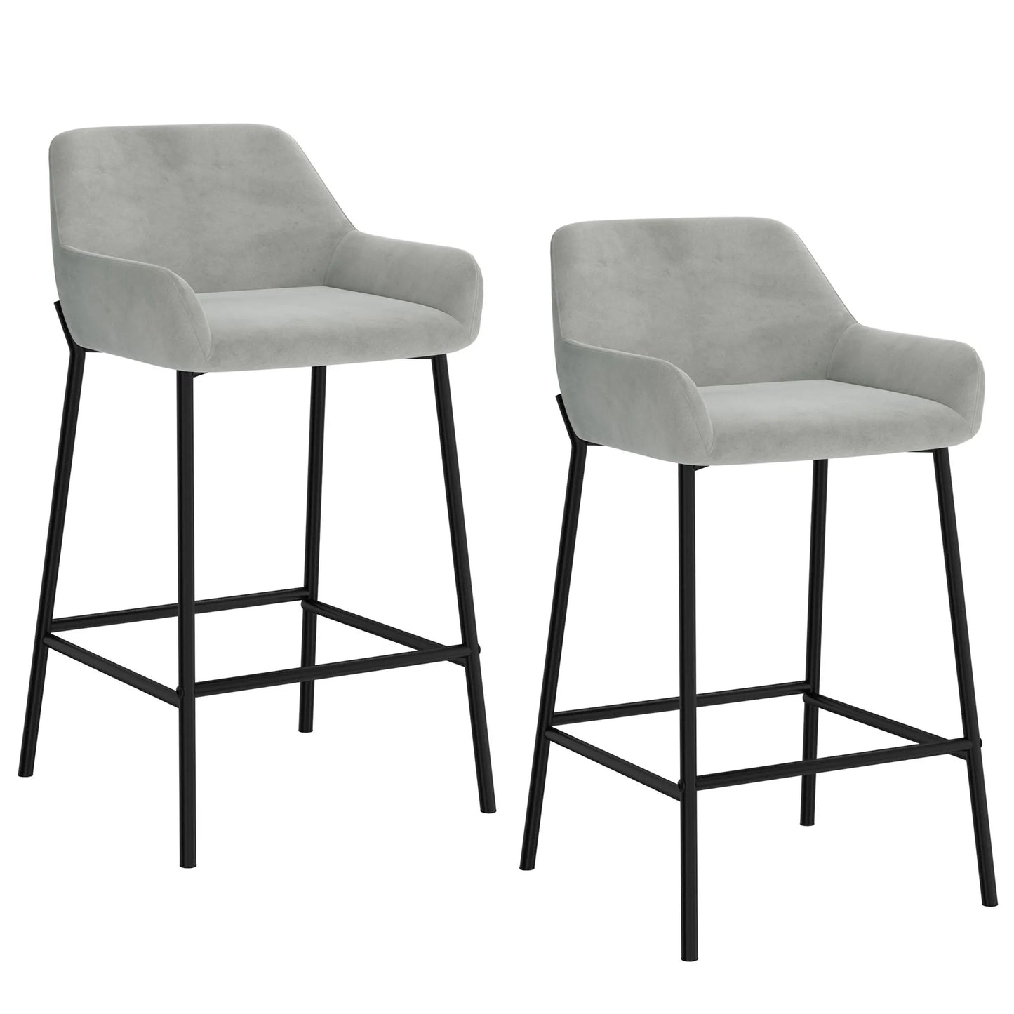 Baily 26 Velvet Counter Stools Set of 2 – Fixed Height