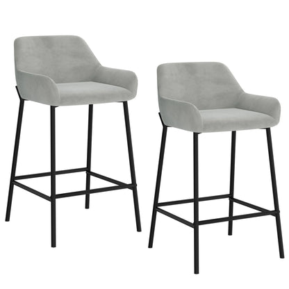 Baily 26 Velvet Counter Stools Set of 2 – Fixed Height