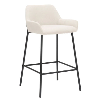 Baily Fixed Height Fabric Counter Stools Set of 2 – 26 Seat Height
