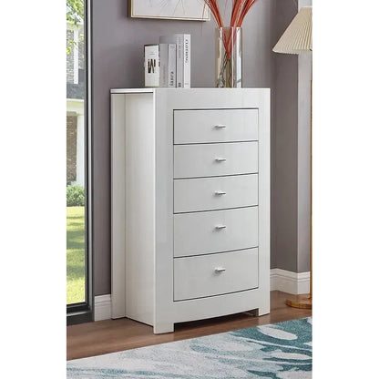 Barcelona white 5 Drawer Chest