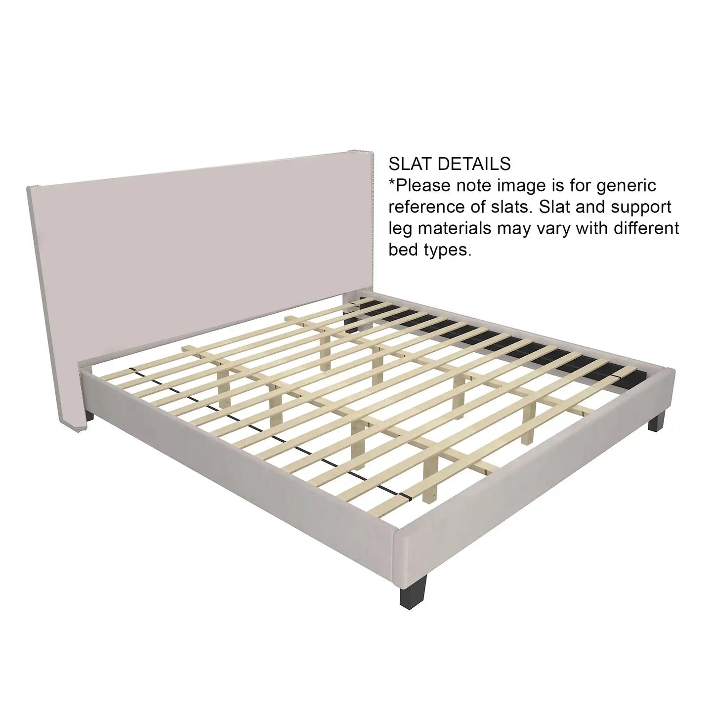 Lumina 78″  Blue Velvet King Bed with LED Light
