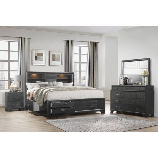 5 Piece Bedroom Set with Storage Bed