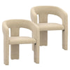 Beige Upholstered Dining Chairs Set of 2 – Modern Chenille Comfort