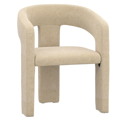 Beige Upholstered Dining Chairs Set of 2 – Modern Chenille Comfort