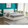 Beige Color Queen Platform Bed
