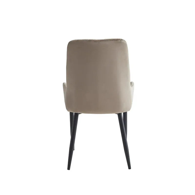 Back of Beige upholstered chair