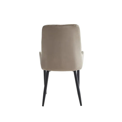 Back of Beige upholstered chair