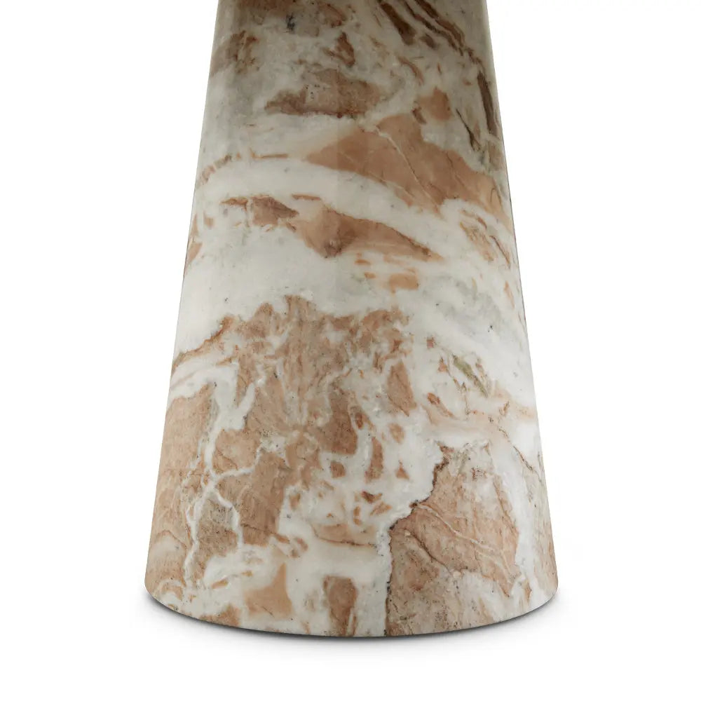 Belinda Real Marble Top Coffee Table – Round Design with Marble Base