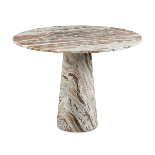 Belinda marble round dining table – Marble Top with Sculptural Base