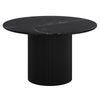 51” Jilsa Round Marble Dining Table With  Wood Base