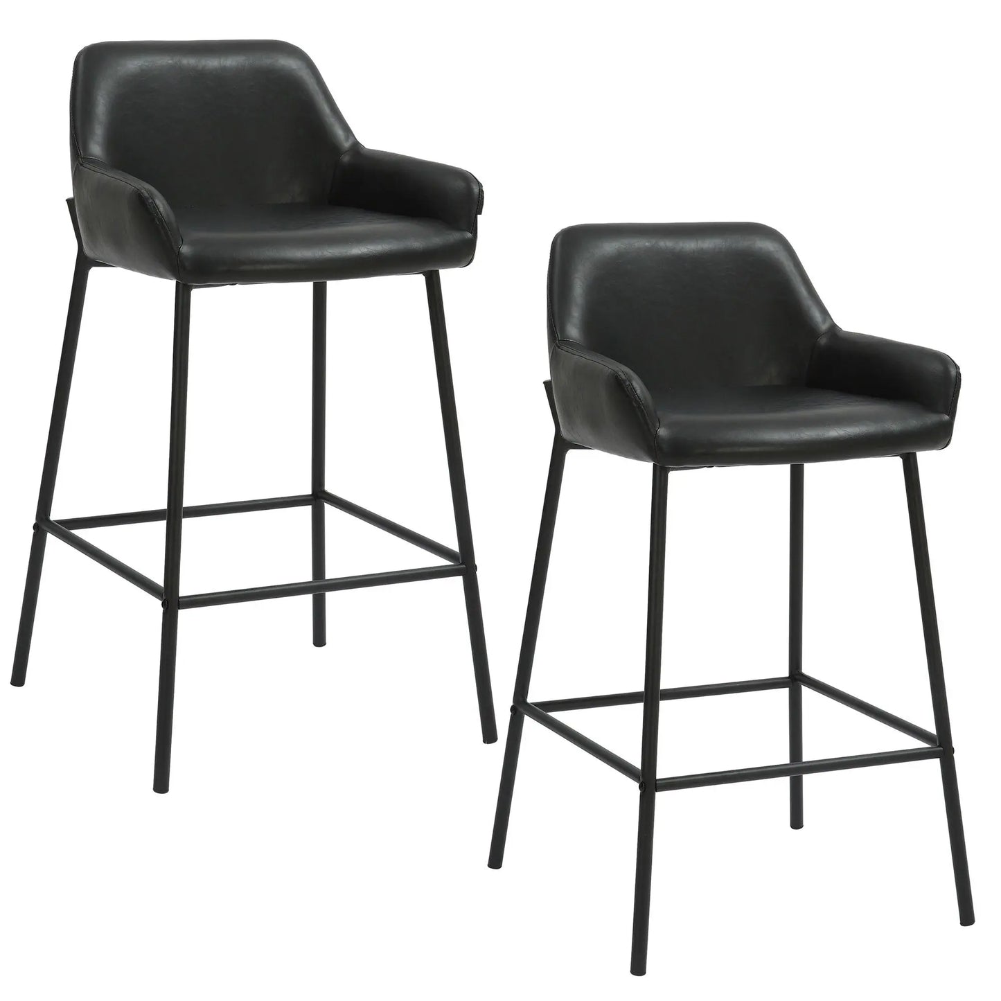Baily 26" Faux Leather Counter Stools Set of 2