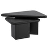 Draco 2pc Solid Wood Coffee Table Set - Nesting Triangular Tables