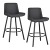 Fern 26 Swivel Counter Stools with Black Metal Frame - Set of 2