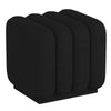 Small Bouclé Ottoman with Modern Tufted Design