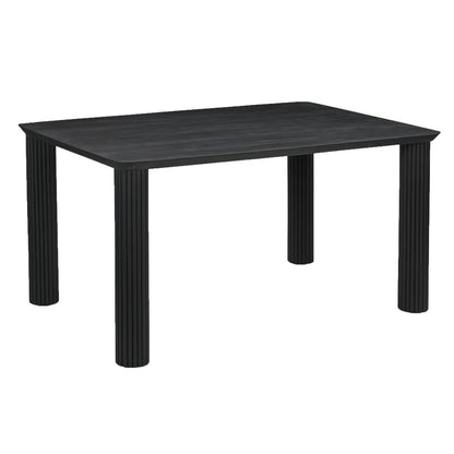 Sangra/Kash 7pc Solid Wood Dining Set – Black Mango Table