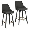 Oakley 26 Swivel Faux Leather Counter Stools - Set of 2