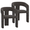 Beige Upholstered Dining Chairs Set of 2 – Modern Chenille Comfort
