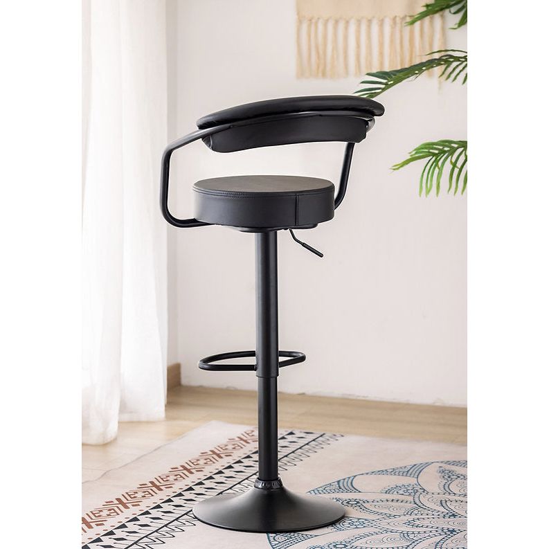 Black adjustable bar stool