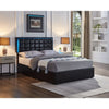 Black Double Bed with Storage Drawers And LED Lights