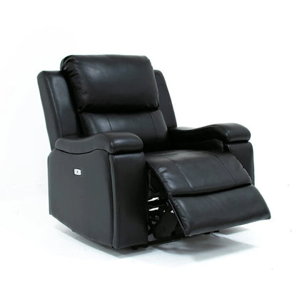Black leather recliner chair 
