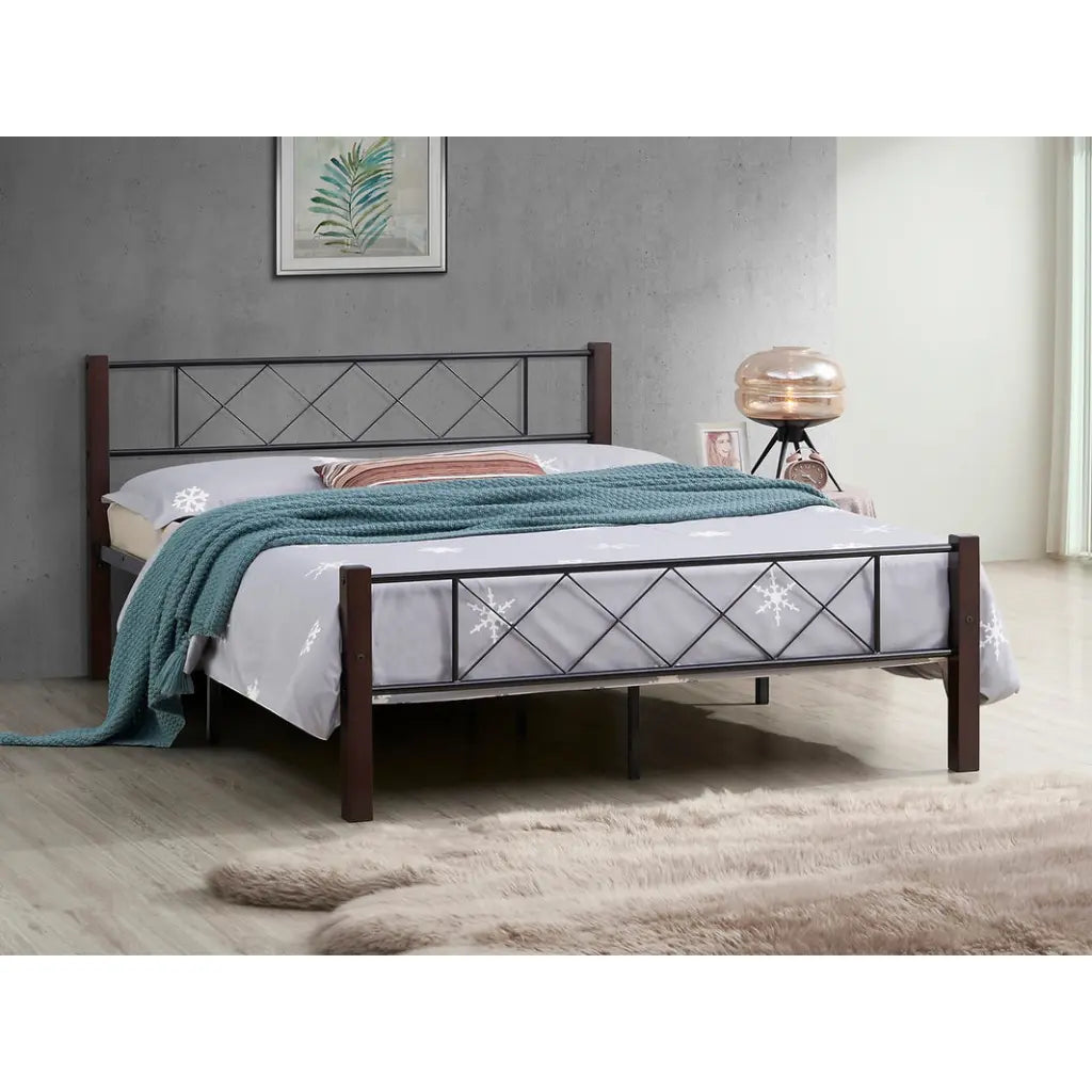 Black Metal Double Bed Frame