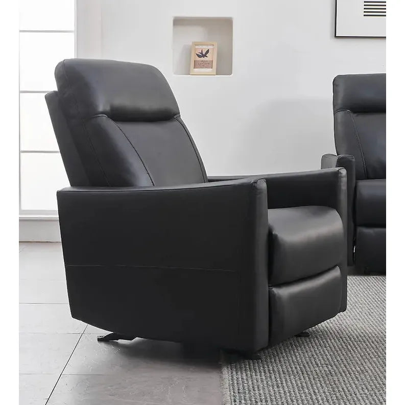 Black leather recliner chair at affordable price