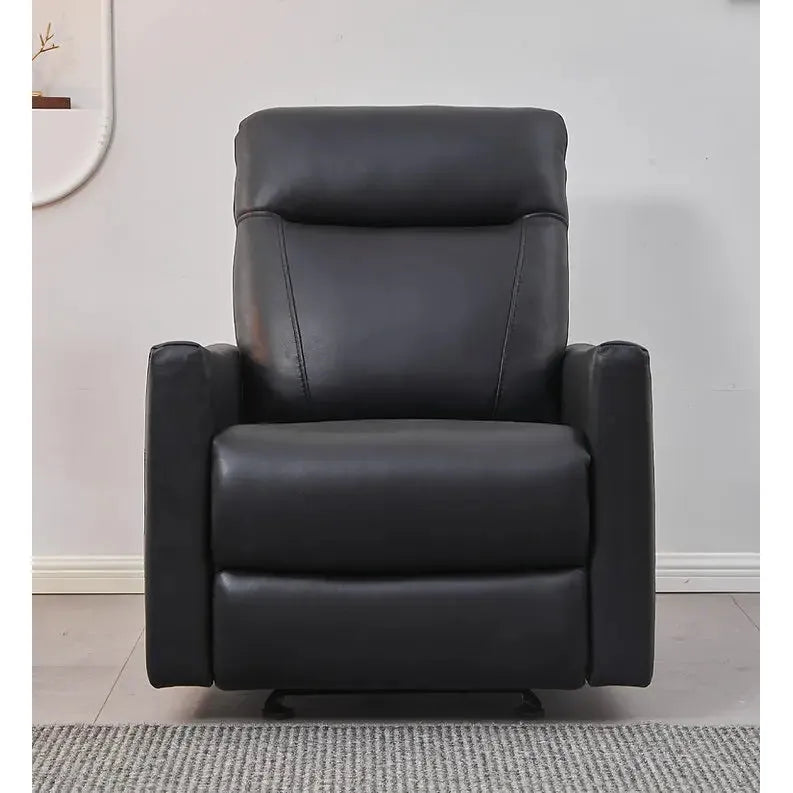 Black leather recliner chair for living room 