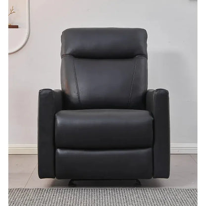 Black leather recliner chair for living room 
