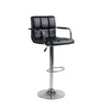 Black bar stool with armrests 