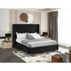 Black Velvet Platform Bed 