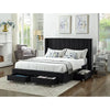 Black Queen Storage Bed with Drawers