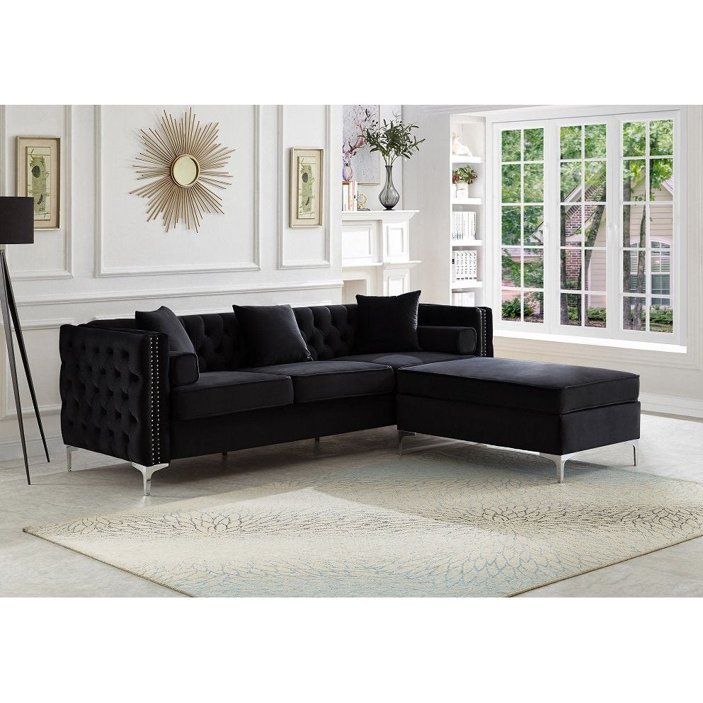 Black sectional sofa