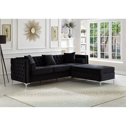 Black sectional sofa